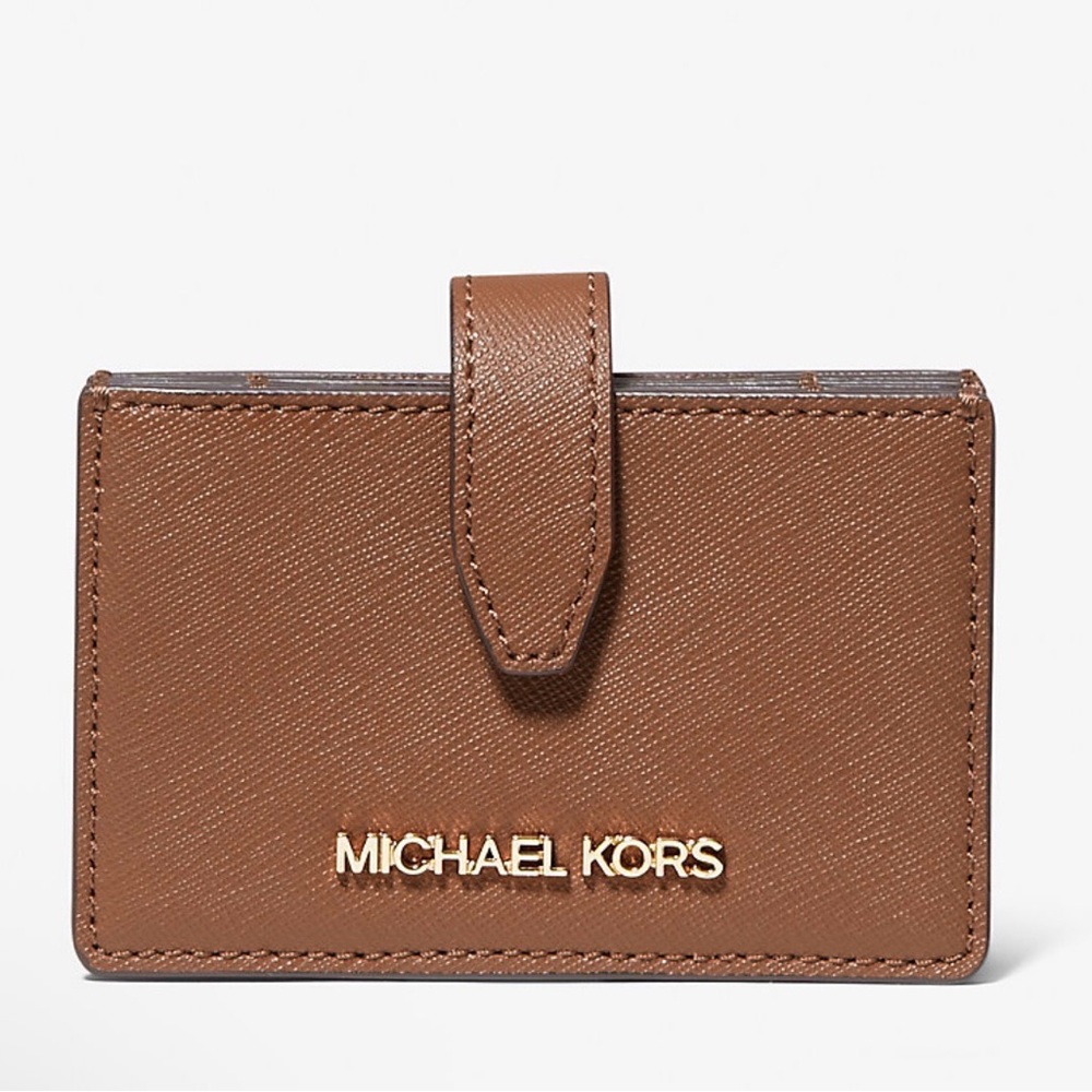 Michael Kors Jet Set Travel Medium Saffiano Leather Accordion Card Case